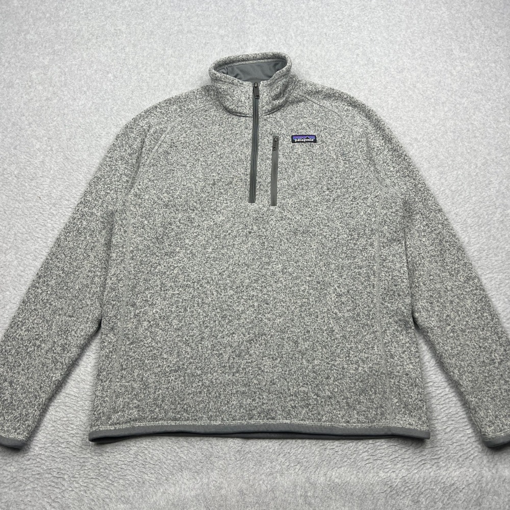 Patagonia Better Sweater 1/4 Zip Sweater Mens Medium Grey Heather Pullover 25522